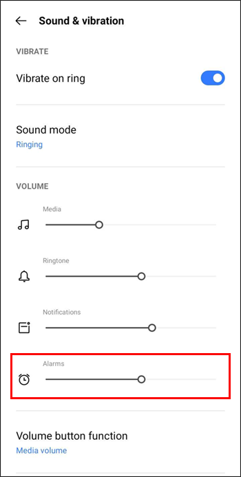 Change Android Alarm Volume