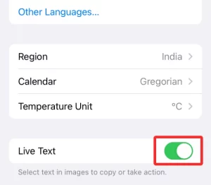iOS 15 Live Text Not Working