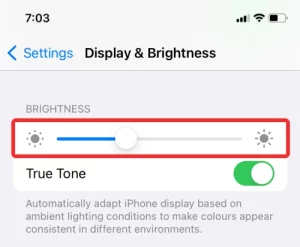 Change Brightness iPhone