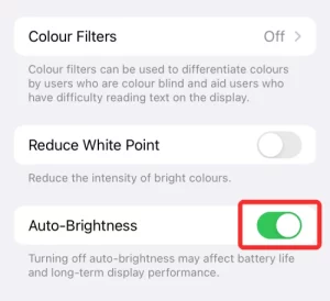 Change Brightness iPhone